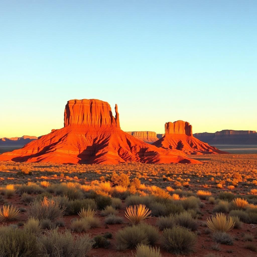 Northern Arizona desert landscape at golden hour